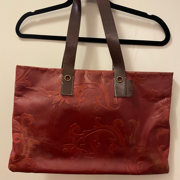 Falor Handbags - FALOR Le Borse Red Genuine Leather Tote